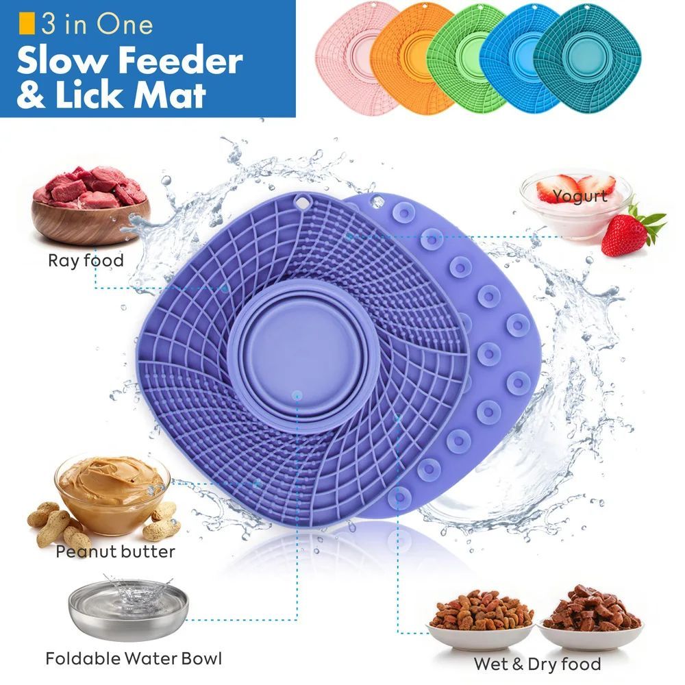 Pet Dog Slow Feeder Bowl Non Slip Puzzle Bowl Anti-Gulping Pet Slower Food Feeding Dishes Cat Bowl For Small Medium Dogs