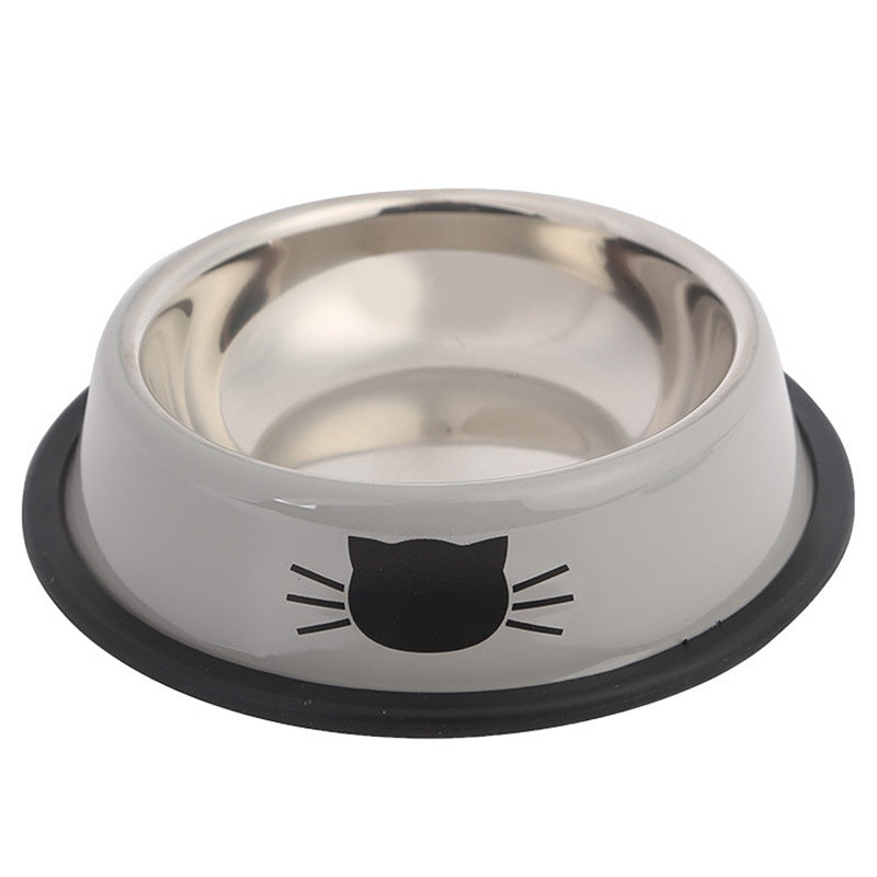 Pet Bowls For Small Cats, Non-Slip Stainless Steel Cat Food Bowls With Removable Rubber Base