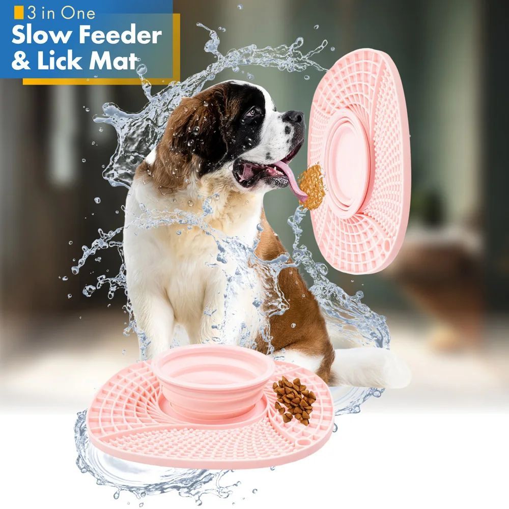Pet Dog Slow Feeder Bowl Non Slip Puzzle Bowl Anti-Gulping Pet Slower Food Feeding Dishes Cat Bowl For Small Medium Dogs
