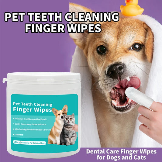 Disposable Pet Cleaning Products Teeth Cleaning Wipes Ear Care Fingertips Ear Mite Removal Cat And Dog Ear Cleaning Pet Products